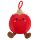 Baumschmuck Plüsch Weihnachtskugel D:16 cm mit Augen und Beinen - kuschelige Baumkugel, Weihnachtsdeko, Christbaumschmuck, Weihnachten