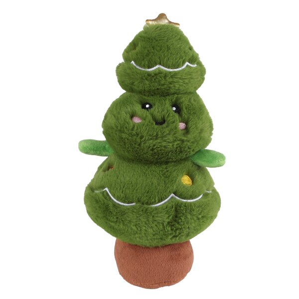 Kissen Weihnachtsbaum Tannenbaum 28 cm aus Plüsch -  Dekokissen Weihnachten, Plüschtier, Kuschelkissen, Plüschkissen, Dekoration Wohnzimmer
