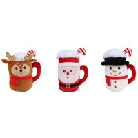 Kissen Becher Schneemann, Rentier & Santa  (3er Set)...