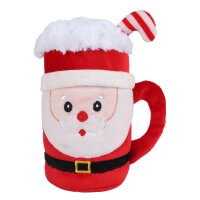 Kissen Becher Schneemann, Rentier & Santa  (3er Set) 16 cm aus Plüsch -  Dekokissen Weihnachten, Plüschtier, Kuschelkissen, Plüschkissen, Dekoration Wohnzimmer