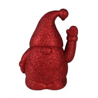 Winkefigur Wichtel Bordeaux mit Glimmer H:17 cm,...
