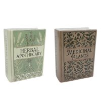 Vase Buch Pflanzenheilkunde Bücher (2er Set) H:13,5...