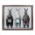 Wandbild 3D Hasen in Jeans 50x60 cm mit Kunsthaar - Wanddeko Ostern, Bild Hase, Wandornament, Gemälde