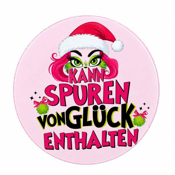 Gebäckdose Keksdose X-Miss Weihnachten rund (3er Set) - Kann Spuren von Glück enthalten - Geschenkdose, Plätzchendose, Blechdose für Kekse