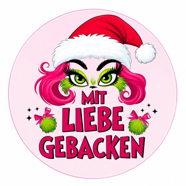 Gebäckdose Keksdose X-Miss Weihnachten rund (3er Set) - Mit Liebe gebacken - Geschenkdose, Plätzchendose, Blechdose für Kekse