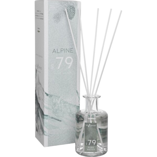 Raumduft Diffuser My Senso N°79 Pure Water 200 ml  - Alpine Diffusor - Lufterfrischer, Duftstäbchen, Raum Duft, Verdunster