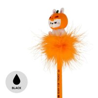 Legami Leuchtender Kugelschreiber PUMPKIN BUNNY orange mit schwarzer Tinte - Halloween Stift Büro & Schule, Hase mit Kürbis