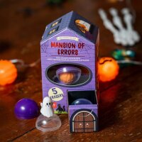 Legami Mini-Radiergummispender Mansion of Errors mit 5 verschiedenen Mini-Radiergummi - Radierer Halloween, weiches und sauberes Löschen