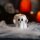Legami Duftkerze GHOST Halloween mit Amber Night Duft - Kerze im Keramiktopf, Geisterkerze