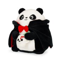 Legami Super Soft Mini Kuscheltier VAMPIR PANDA Bam-Boo! - Plüschtier Halloween freistehend, Kissen super weich und flauschig, Kuschelkissen Pandabär