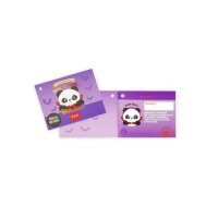 Legami Super Soft Mini Kuscheltier VAMPIR PANDA Bam-Boo! - Plüschtier Halloween freistehend, Kissen super weich und flauschig, Kuschelkissen Pandabär