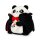 Legami Super Soft Mini Kuscheltier VAMPIR PANDA Bam-Boo! - Plüschtier Halloween freistehend, Kissen super weich und flauschig, Kuschelkissen Pandabär
