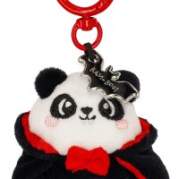 Legami Schlüsselanhänger mit Super Soft Plüschtier VAMPIR PANDA  Bam-Boo! - Kuscheltier Halloween super weich und flauschig, Schlüssel Anhänger Pandabär