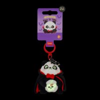 Legami Schlüsselanhänger mit Super Soft Plüschtier VAMPIR PANDA  Bam-Boo! - Kuscheltier Halloween super weich und flauschig, Schlüssel Anhänger Pandabär