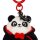 Legami Schlüsselanhänger mit Super Soft Plüschtier VAMPIR PANDA  Bam-Boo! - Kuscheltier Halloween super weich und flauschig, Schlüssel Anhänger Pandabär