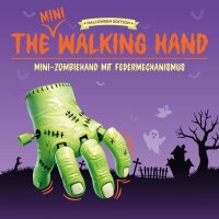 Legami Laufende Hand Halloween 8x6 cm grün zum Aufziehen - Mini-Zombiehand, Fake-Hand, Horror Gadget, Aufzieh Hände Deko Halloween-Party, Geisterhaus, Hexendeko