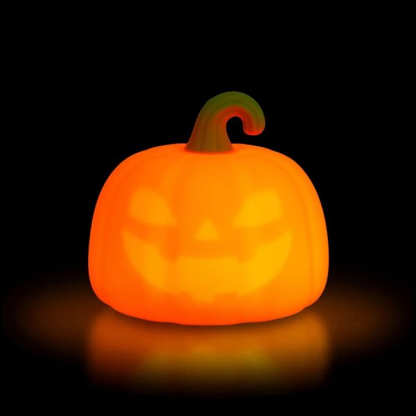 Legami Kürbis Touch Nachttischlampe Halloween aus Silikon - Soft Dreams - wiederaufladbares LED-Licht mit Touchfunktion und Farbwechsel