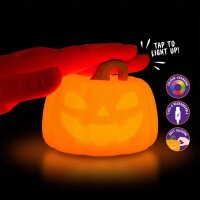 Legami Kürbis Touch Nachttischlampe Halloween aus Silikon - Soft Dreams - wiederaufladbares LED-Licht mit Touchfunktion und Farbwechsel