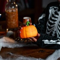 Legami Kürbis Touch Nachttischlampe Halloween aus Silikon - Soft Dreams - wiederaufladbares LED-Licht mit Touchfunktion und Farbwechsel