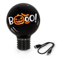Legami Deko Tischlampe in Glühbirnenform Pumpkin Boo - Bulb Fiction XL - Tisch Lampe Halloween, Schreibtischlampe, Dekoration