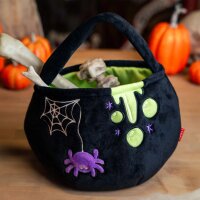 Legami Halloween Tasche Korb für Süßes oder Saures - Trick or Treat - Süßigkeitenbeutel in Form eines Zaubertrankkessels mit Griff