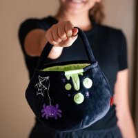 Legami Halloween Tasche Korb für Süßes oder Saures - Trick or Treat - Süßigkeitenbeutel in Form eines Zaubertrankkessels mit Griff
