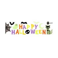 Legami Halloween Gel-Fensteraufkleber mit Leuchteffekt - Window-Glow - Fensterdeko mit Leuchteffekt - Happy Halloween, Spinne, Katze, Geist