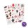 Legami 50+ Halloween Tattoos - leuchtende Abzieh-Tattoos - Skelette, Vampire, Geister, Hexen Aufkleber, Deko Halloweenparty