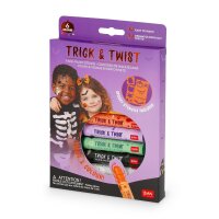 Legami Halloween Set mit 6 Gesichtsschminke-Stiften inkl. Schablone - Trick & Twist - Deko Halloweenparty, Gesichtsschminke-Set, Halloween-Make-up