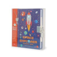 Legami Geheimes Tagebuch mit Vorhängeschloß WELTALL RAKETE - My Secret Diary - Notizbuch, Reisetagebuch, Kindertagebuch