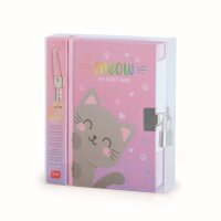 Legami Geheimes Tagebuch mit Vorhängeschloss KATZE KITTY Meow - My Secret Diary - Notizbuch, Reisetagebuch, Kindertagebuch