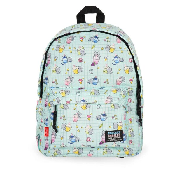 Legami Rucksack KATZE Kitty Bubble Tea - My backpack - aus Polyester - Schultasche, Schulrucksack, für Schule & Freizeit