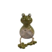 Kantenhocker Frosch mit Füßen H:10 cm aus Keramik - Deko...