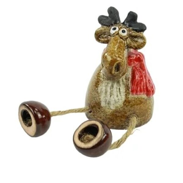 Kantenhocker Elch mit Füßen H:8 cm aus Keramik...