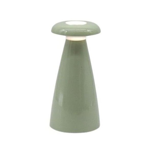 Tischleuchte 3in1 NOVA – Tischlampe mit Vase & Raumduft, dimmbar, Akku, jade, H:21 cm - Tischlampe, Moderner Deko Stil