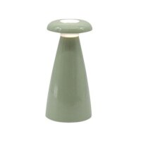 Tischleuchte 3in1 NOVA – Tischlampe mit Vase & Raumduft, dimmbar, Akku, jade, H:21 cm - Tischlampe, Moderner Deko Stil