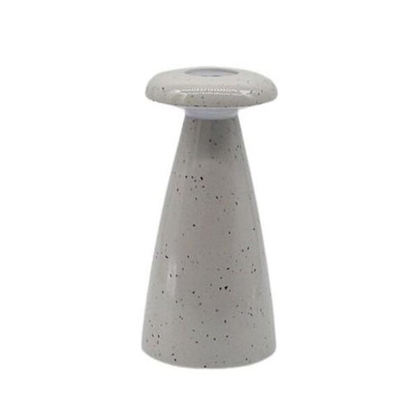 Tischleuchte 3in1 NOVA – Tischlampe mit Vase & Raumduft, dimmbar, Akku, beige gesprenkelt, H:21 cm - Tischlampe, Moderner Deko Stil