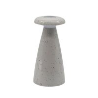 Tischleuchte 3in1 NOVA – Tischlampe mit Vase & Raumduft, dimmbar, Akku, beige gesprenkelt, H:21 cm - Tischlampe, Moderner Deko Stil