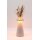 Tischleuchte 3in1 NOVA – Tischlampe mit Vase & Raumduft, dimmbar, Akku, beige gesprenkelt, H:21 cm - Tischlampe, Moderner Deko Stil