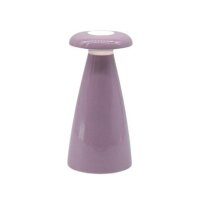 Tischleuchte 3in1 NOVA – Tischlampe mit Vase & Raumduft, dimmbar, Akku, rosa, H:21 cm - Tischlampe, Moderner Deko Stil