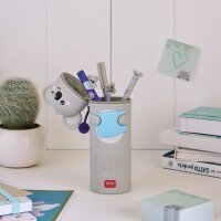 Legami 2-in-1 Mäppchen KOALA aus Silikon - Kawaii Federmäppchen Koalabär, Tisch Stiftehalter, Federtasche