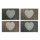 4er Set Tischset Home Sweet Home - Platzmatte, Platzset, Tischmatte mit Herz