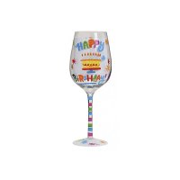 Weinglas Happy Birthday, Torte - Geburtstags Glas,...