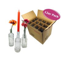 Kleine Vase "Amber", kleine Glasvase , 12er Set...