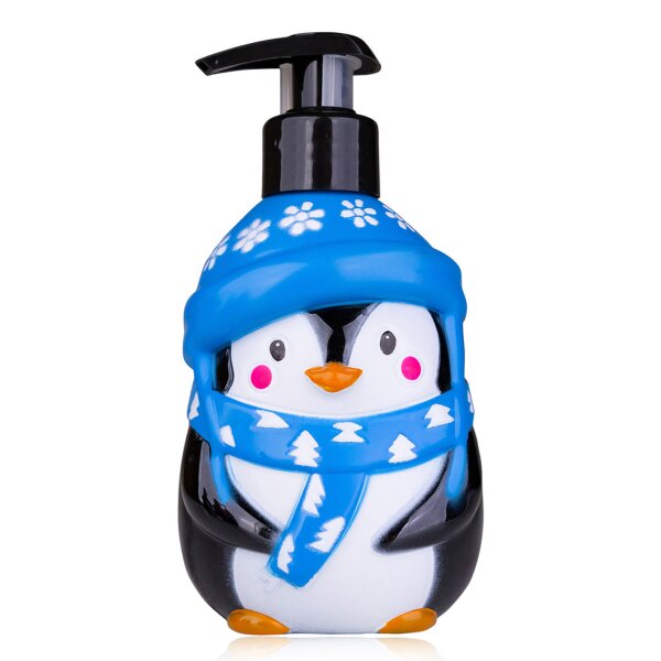Seifenspender Pinguin im Winter Flüssigseife im Pumpspender, Seife