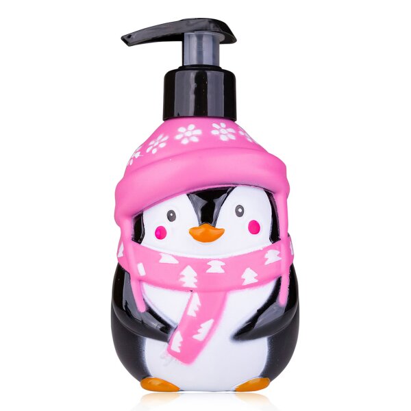 Seifenspender Pinguin im Winter Flüssigseife im Pumpspender, Seife
