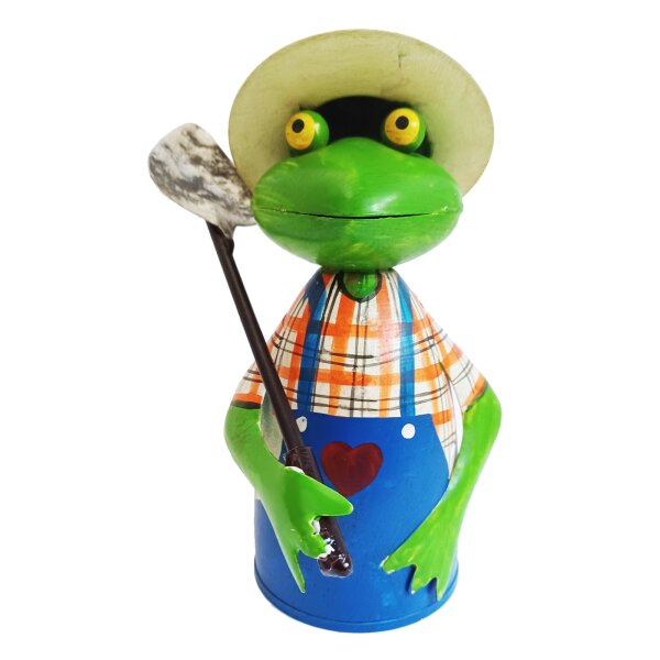 Frosch mit Spaten